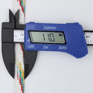 White, Red, Teal and Mustard Yellow Flat Drawstring Cord sample, design MT-0B5E2AF6, view 5