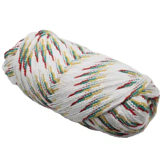 White, Red, Teal and Mustard Yellow Flat Drawstring Cord sample, design MT-0B5E2AF6, view 6