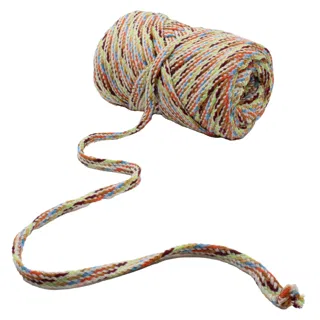 Cream, Lime Green and Tan Multicolour Flat Drawstring Cord sample, design MT-1979B74D, view 8