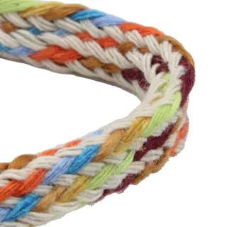 Cream, Lime Green and Tan Multicolour Flat Drawstring Cord sample, design MT-1979B74D, view 9