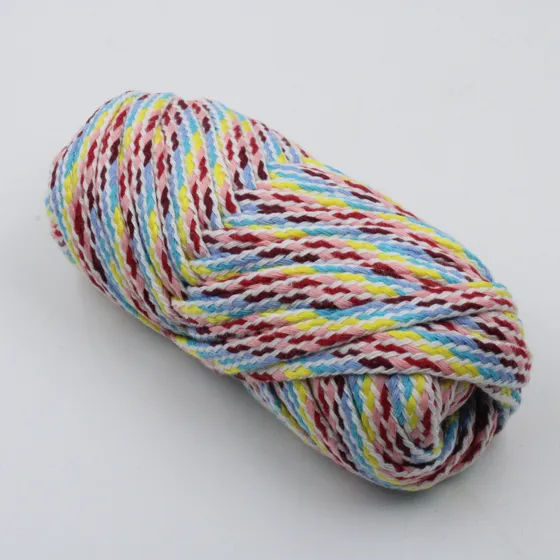 Pink, Light Blue, Maroon and Yellow Flat Drawstring Cord