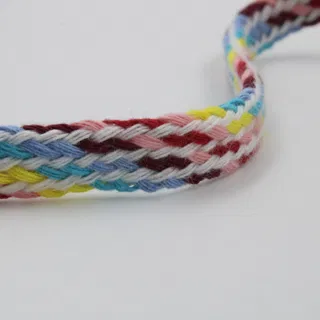 Pink, Light Blue, Maroon and Yellow Flat Drawstring Cord sample, design MT-1D5258E1, view 4