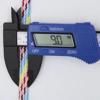 Pink, Light Blue, Maroon and Yellow Flat Drawstring Cord sample, design MT-1D5258E1, view 5