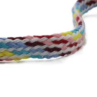 Pink, Light Blue, Maroon and Yellow Flat Drawstring Cord sample, design MT-1D5258E1, view 8