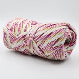 White, Pink, Magenta and Mustard Yellow Flat Drawstring Cord sample, design MT-62E4C161, view 2