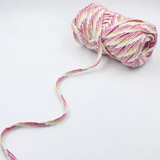 White, Pink, Magenta and Mustard Yellow Flat Drawstring Cord sample, design MT-62E4C161, view 3