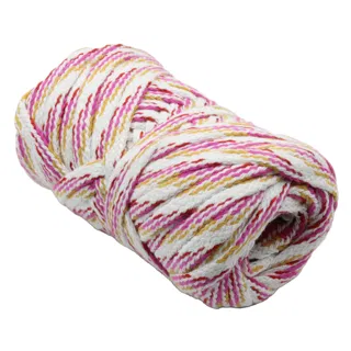 White, Pink, Magenta and Mustard Yellow Flat Drawstring Cord sample, design MT-62E4C161, view 6