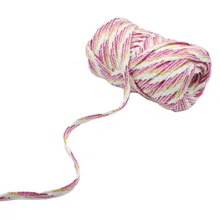 White, Pink, Magenta and Mustard Yellow Flat Drawstring Cord sample, design MT-62E4C161, view 7