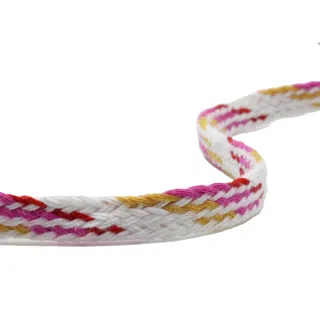 White, Pink, Magenta and Mustard Yellow Flat Drawstring Cord sample, design MT-62E4C161, view 8
