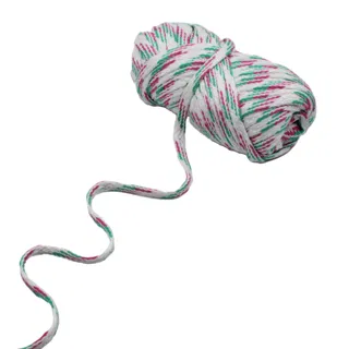 White, Magenta and Green Flat Drawstring Cord sample, design MT-642A67C9, view 7