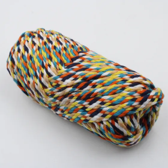 Navy, Teal, Orange and Yellow Flat Drawstring Cord
