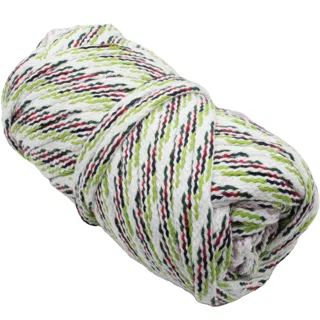 White, Lime Green, Red and Dark Green Flat Drawstring Cord sample, design MT-9EE480B4, view 6