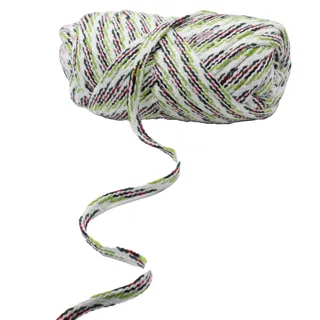 White, Lime Green, Red and Dark Green Flat Drawstring Cord sample, design MT-9EE480B4, view 7