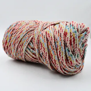 Cream, Red and Yellow Multicolour Flat Drawstring Cord sample, design MT-CCE7518F, view 2