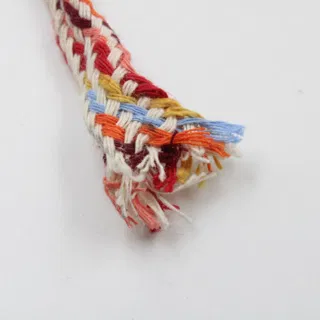 Cream, Red and Yellow Multicolour Flat Drawstring Cord sample, design MT-CCE7518F, view 5