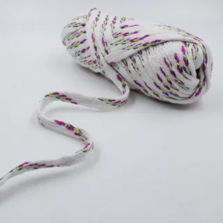 White, Magenta, Lime Green and Dark Navy Flat Drawstring Cord sample, design MT-EC61DB27, view 3