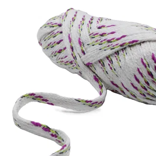 White, Magenta, Lime Green and Dark Navy Flat Drawstring Cord sample, design MT-EC61DB27, view 8