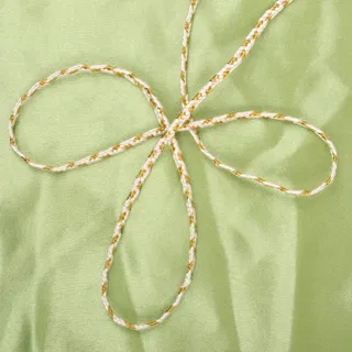 Cream Fine Choti Braid with Gold Flecks sample, design MT-585EE08B, view 4