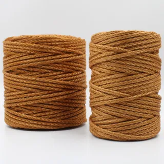 Copper-Brown Knitted Cord sample, design MT-547F4257, view 2