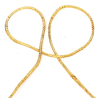 Metallic Gold Braided Cord, Shown on Pale Pink sample, design MT-5FAF8604, view 2