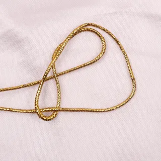 Metallic Gold Braided Cord, Shown on Pale Pink sample, design MT-5FAF8604, view 4