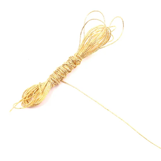 Pale Metallic Gold Braided Cord, Fine
