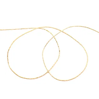 Pale Metallic Gold Braided Cord, Fine sample, design MT-D8E857DA, view 2