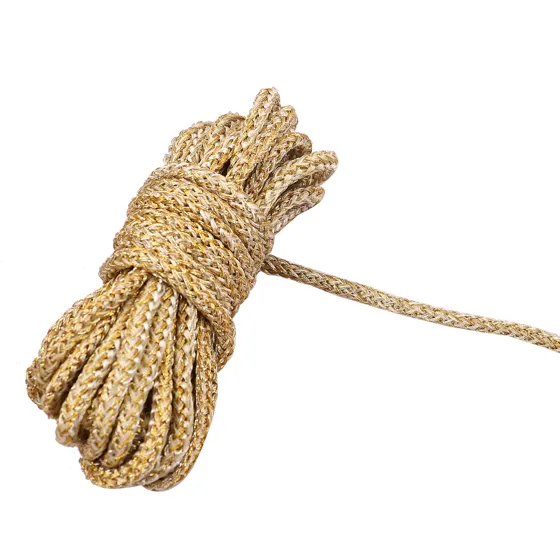 Gold and Cream Fine Covered Cord