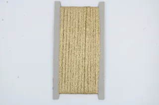 Metallic Gold Flat Braided Trim sample, design MT-5827710D, view 2