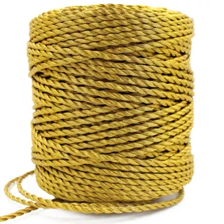 Gold Metallic Twisted Macrame Cord sample, design MT-61D87751, view 4