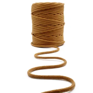 Golden Brown Round Braided Cord sample, design MT-065CA437, view 6