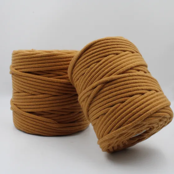 Golden Brown Round Braided Cord sample, design MT-065CA437, view 8