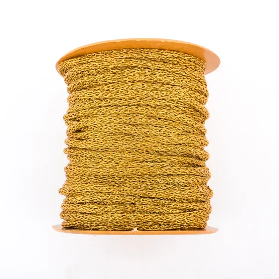 Golden Yellow Knitted Cord on a Flanged Reel