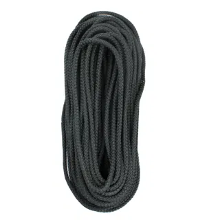 Charcoal Grey Decorative Braided Cord sample, design MT-62AAB479, view 4
