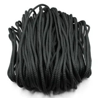 Charcoal Grey Decorative Braided Cord sample, design MT-62AAB479, view 5