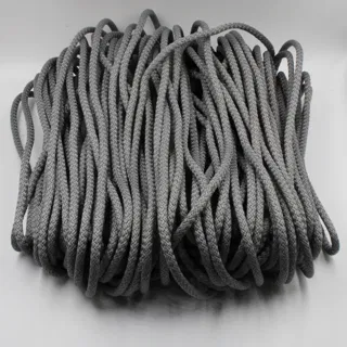Mid Grey Decorative Braided Cord in a Tied Hank sample, design MT-EB34D606, view 2