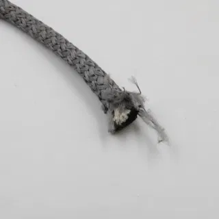 Mid Grey Decorative Braided Cord in a Tied Hank sample, design MT-EB34D606, view 3