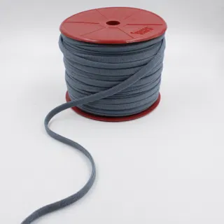 Slate Blue-Grey Elastic Tape on a Red Spool, 8 mm sample, design MT-68369FD1, view 3