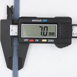 Slate Blue-Grey Elastic Tape on a Red Spool, 8 mm sample, design MT-68369FD1, view 4