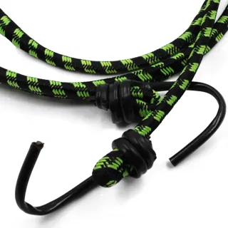 Black and Bright Green Bungee Shock Cord with Hooks sample, design MT-B9EAA2C8, view 5