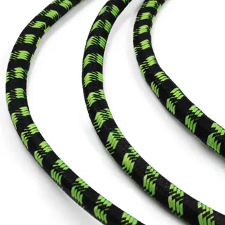 Black and Bright Green Bungee Shock Cord with Hooks sample, design MT-B9EAA2C8, view 6