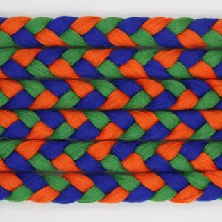 Green, Royal Blue and Orange Choti Braid sample, design MT-D3780A98, view 3