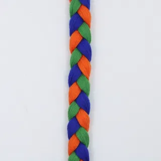 Green, Royal Blue and Orange Choti Braid sample, design MT-D3780A98, view 4