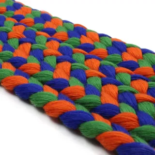 Green, Royal Blue and Orange Choti Braid sample, design MT-D3780A98, view 6
