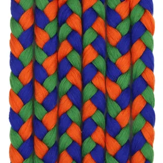 Green, Royal Blue and Orange Choti Braid sample, design MT-D3780A98, view 7