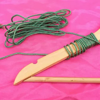 Green Braided Cord with Pale Tracer Thread sample, design MT-8C5198EA, view 4