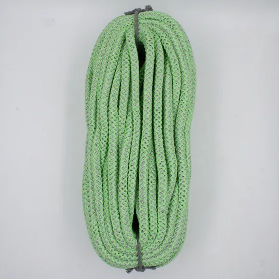 Light Green Mesh Covered Cord with Grey Core