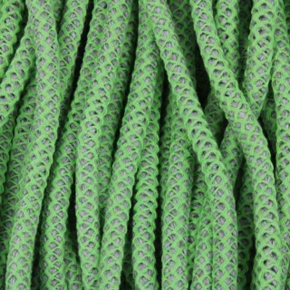 Light Green Mesh Covered Cord with Grey Core sample, design MT-09E8C07B, view 3