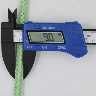 Light Green Mesh Covered Cord with Grey Core sample, design MT-09E8C07B, view 4