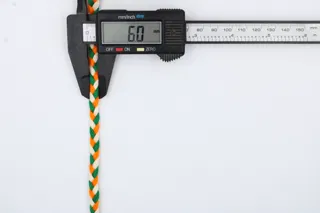 Green, Orange and White Narrow Choti Braid sample, design MT-8B9BCDF7, view 6